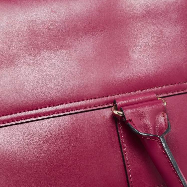 Pre Owned Kate Spade Fuchsia Leather Satchel