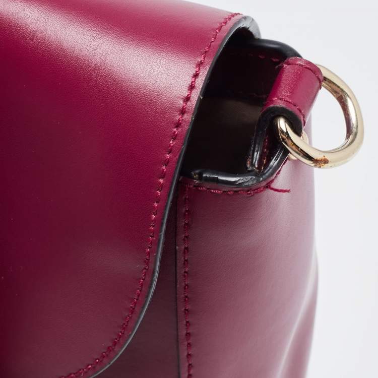 Pre Owned Kate Spade Fuchsia Leather Satchel