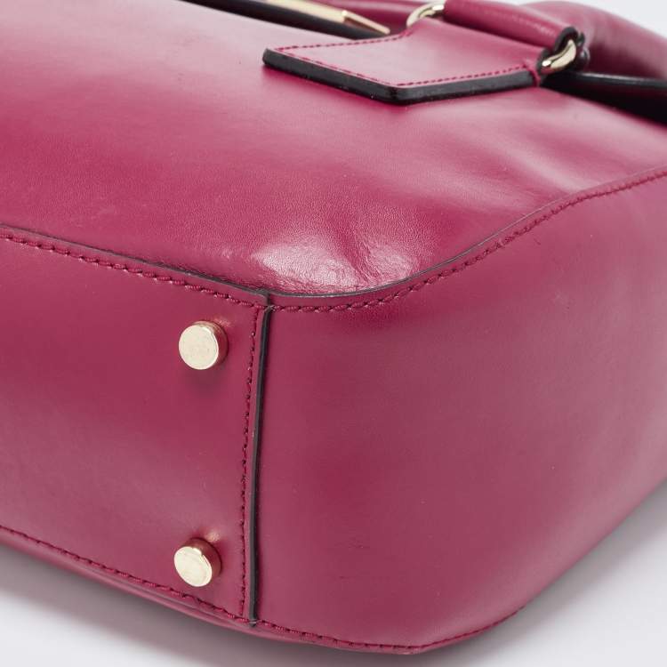 Pre Owned Kate Spade Fuchsia Leather Satchel