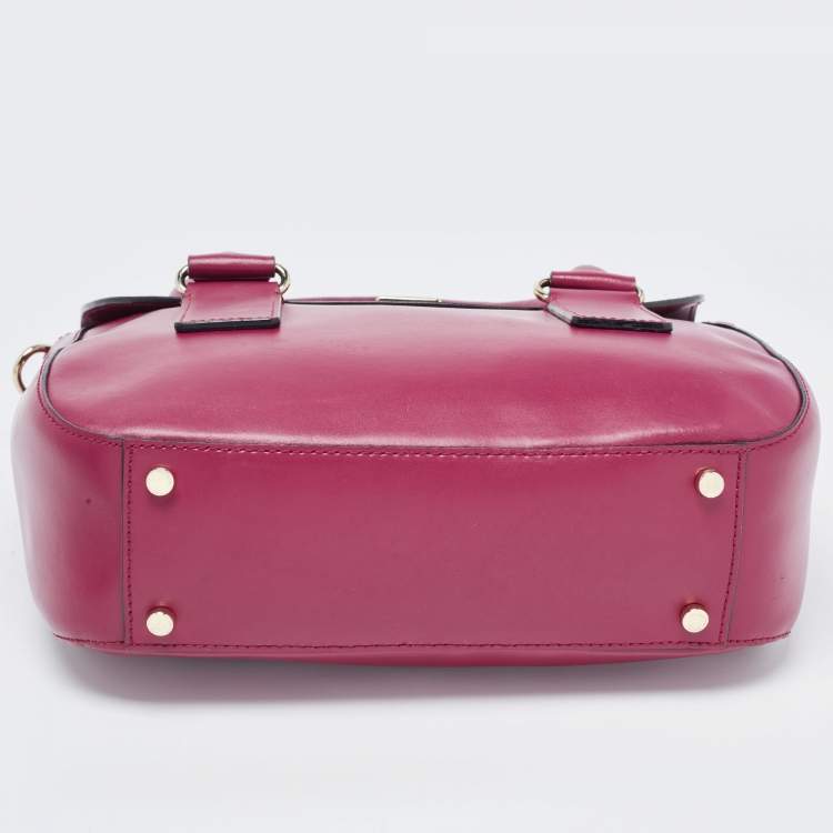 Pre Owned Kate Spade Fuchsia Leather Satchel