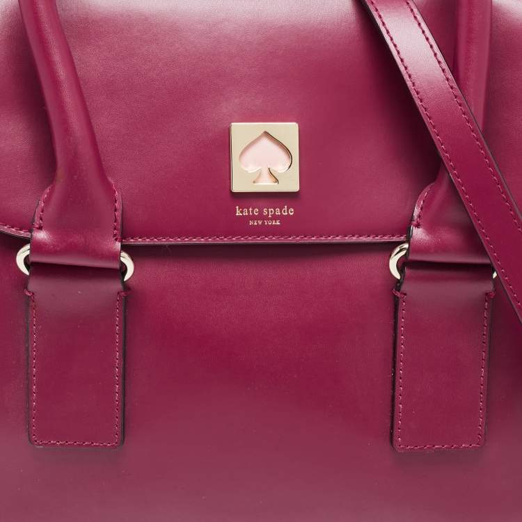 Pre Owned Kate Spade Fuchsia Leather Satchel
