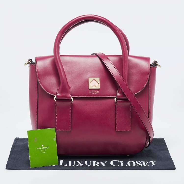 Pre Owned Kate Spade Fuchsia Leather Satchel