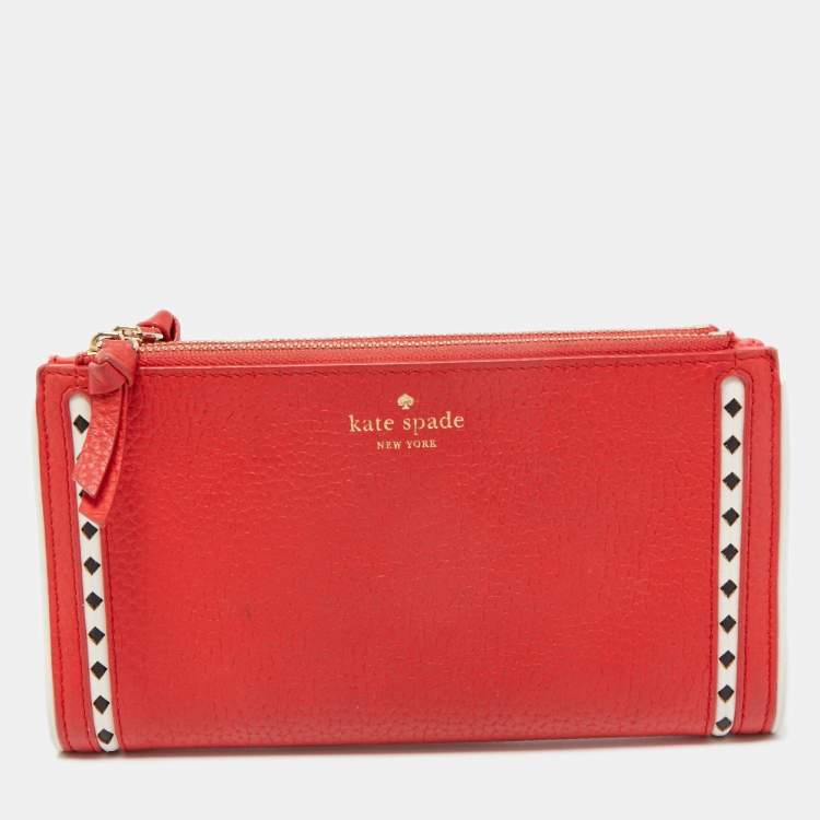 KATE SPADE Red Leather Slim Classic Shoulder Bag Purse Pocketbook-GORGEOUS  | eBay