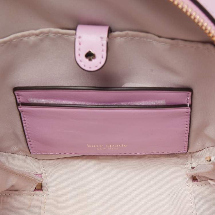 Pre Owned Kate Spade Pink Leather Small Andi Canteen Shoulder Bag