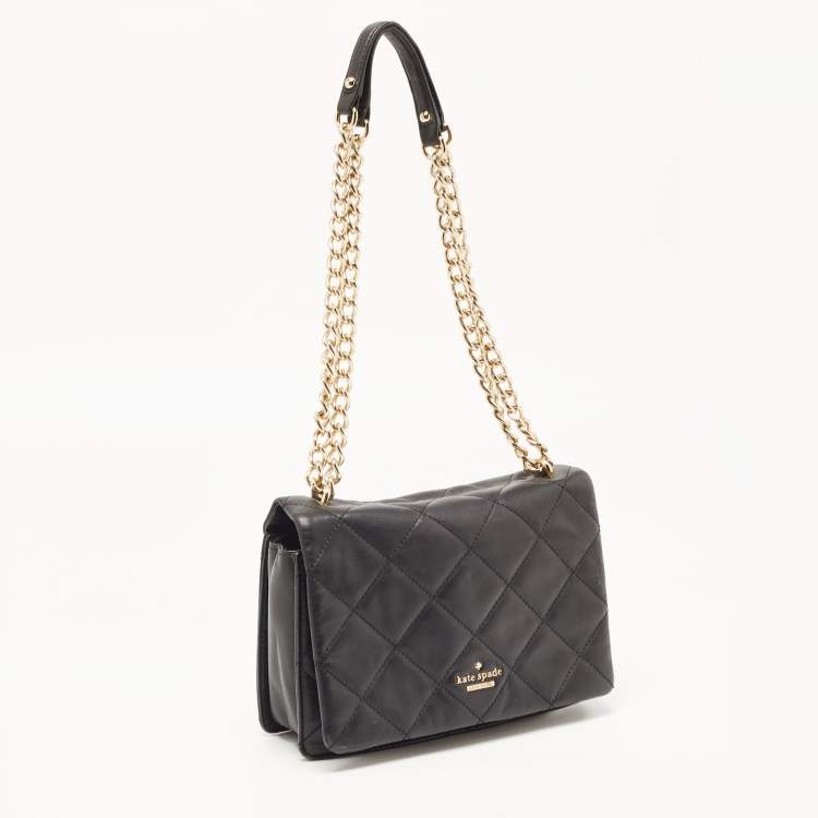 Pre Owned Kate Spade Black Leather Emerson Place Vivenna Shoulder Bag