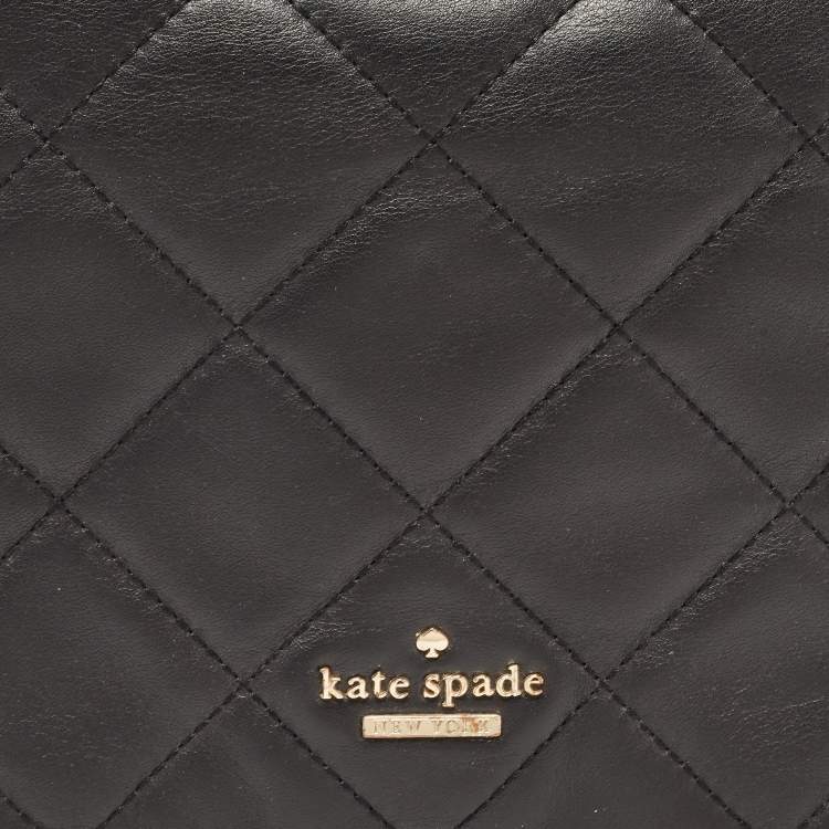 Pre Owned Kate Spade Black Leather Emerson Place Vivenna Shoulder Bag