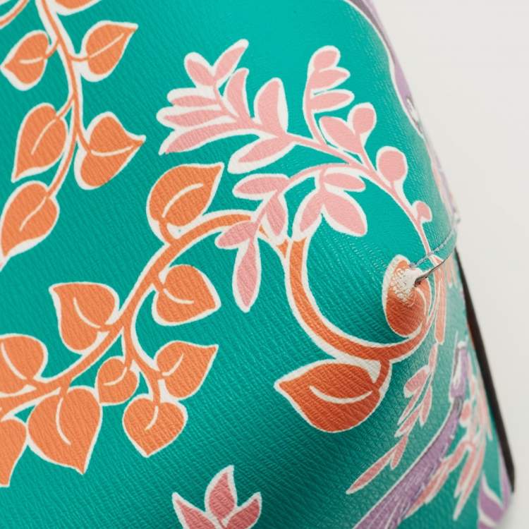 Pre Owned Kate Spade Multicolor Printed Leather Large Bird Party Molly Tote