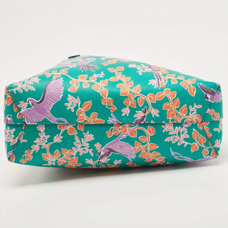 Pre Owned Kate Spade Multicolor Printed Leather Large Bird Party Molly Tote