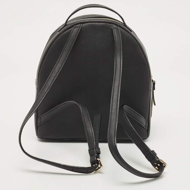 Pre Owned Kate Spade Black Leather New York Meow Sammi Backpack