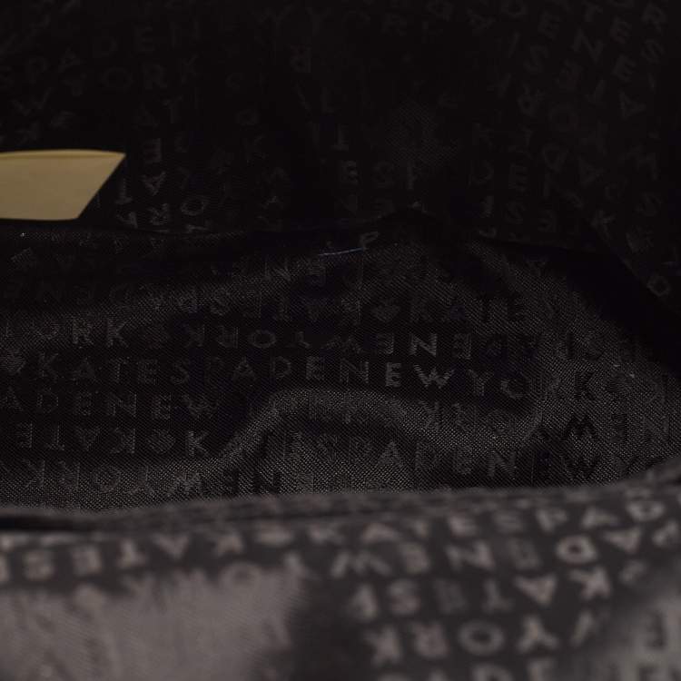 Pre Owned Kate Spade Black Leather New York Meow Sammi Backpack