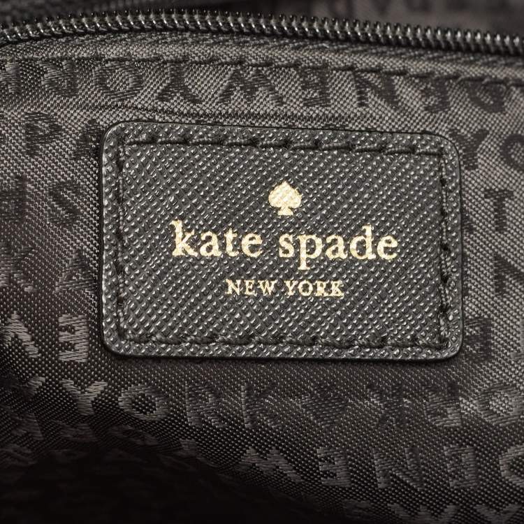 Pre Owned Kate Spade Black/Beige Leopard Calfhair and Leather Run Wild Hayden Tote