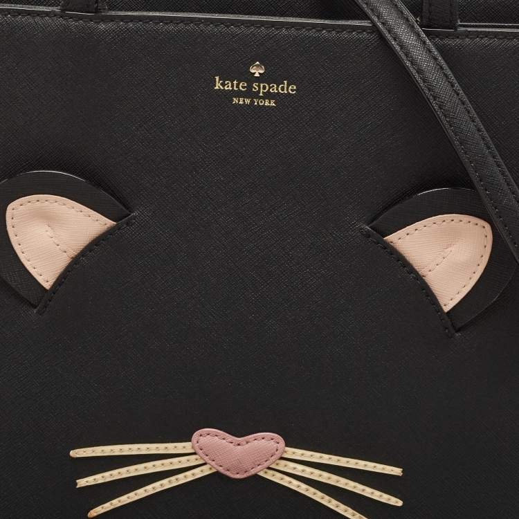 Pre Owned Kate Spade Black/Beige Leopard Calfhair and Leather Run Wild Hayden Tote