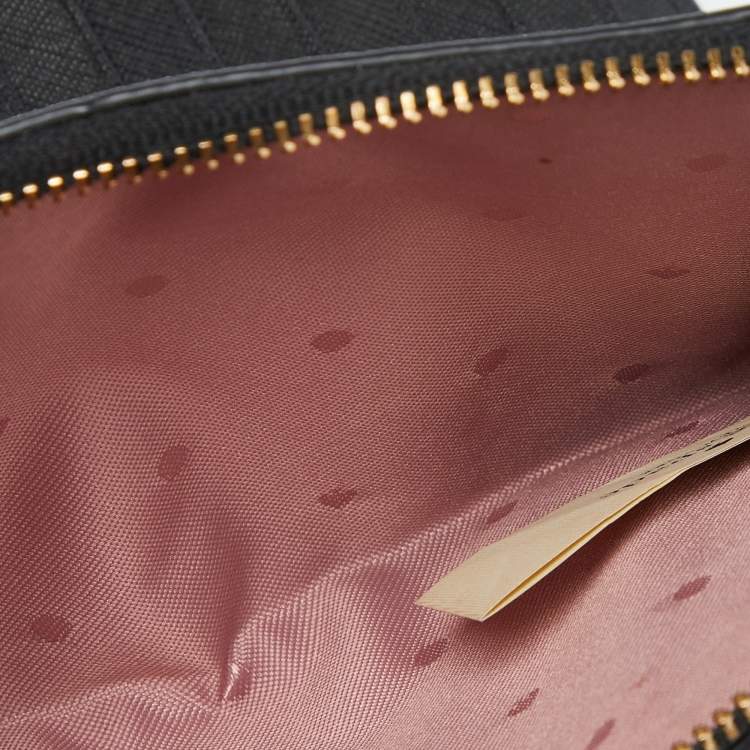 مملوكة مسبقًا Kate Spade Black Saffiano Leather Spencer Bifold Wristlet Wallet