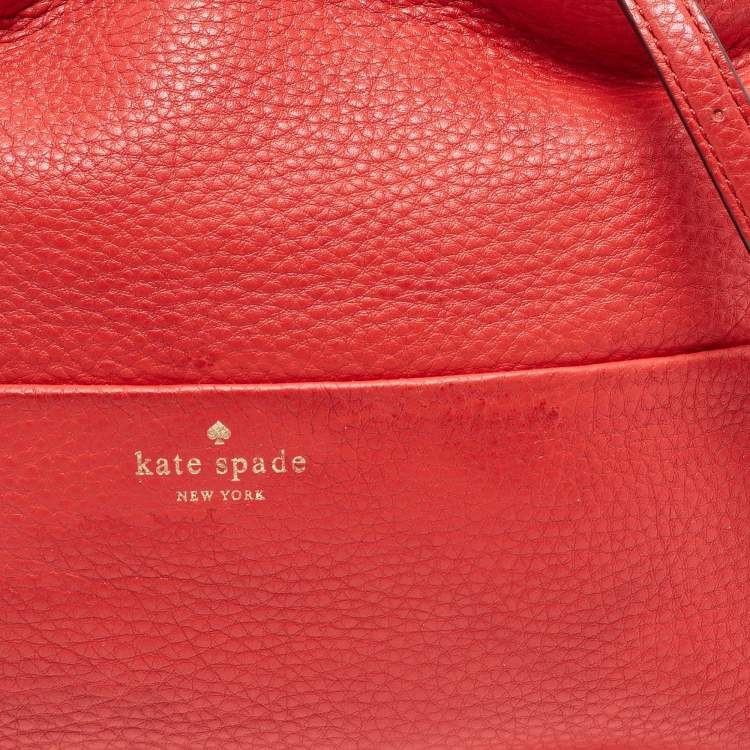 Pre Owned Kate Spade Red Leather Elliot Place Carmina Shoulder Bag