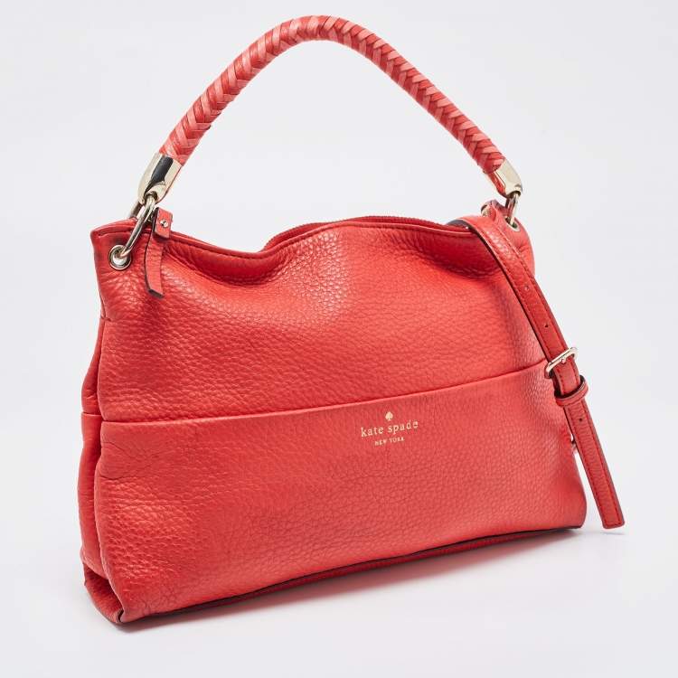 Pre Owned Kate Spade Red Leather Elliot Place Carmina Shoulder Bag