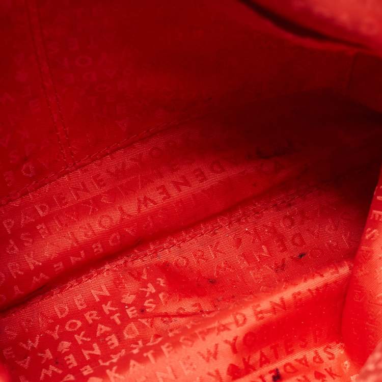 Pre Owned Kate Spade Red Leather Elliot Place Carmina Shoulder Bag