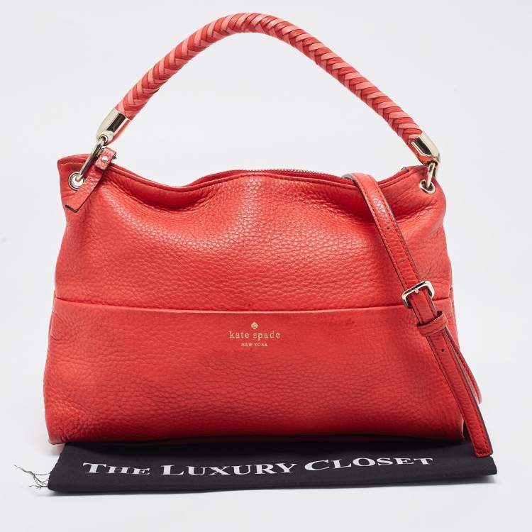 Pre Owned Kate Spade Red Leather Elliot Place Carmina Shoulder Bag
