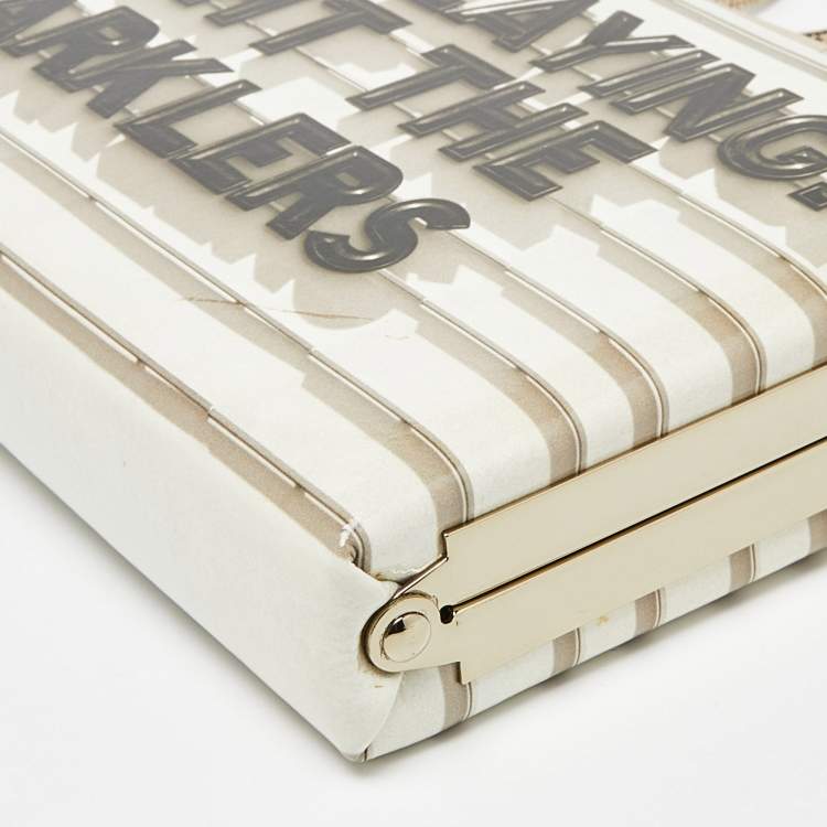 Pre Owned Kate Spade Beige Patent Leather Frame Clutch