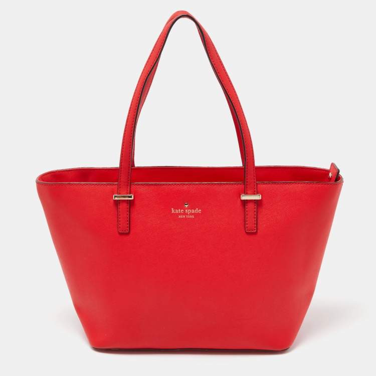 Pre-Owned Kate Spade Medium Satchel Eva WKRU5696 Leather Red Ladies Tote  Bag (Like New) - Walmart.com