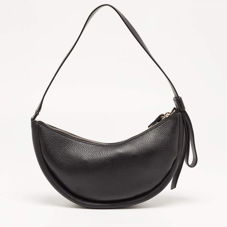 Pre Owned Kate Spade Black Leather Smile Shoulder Bag
