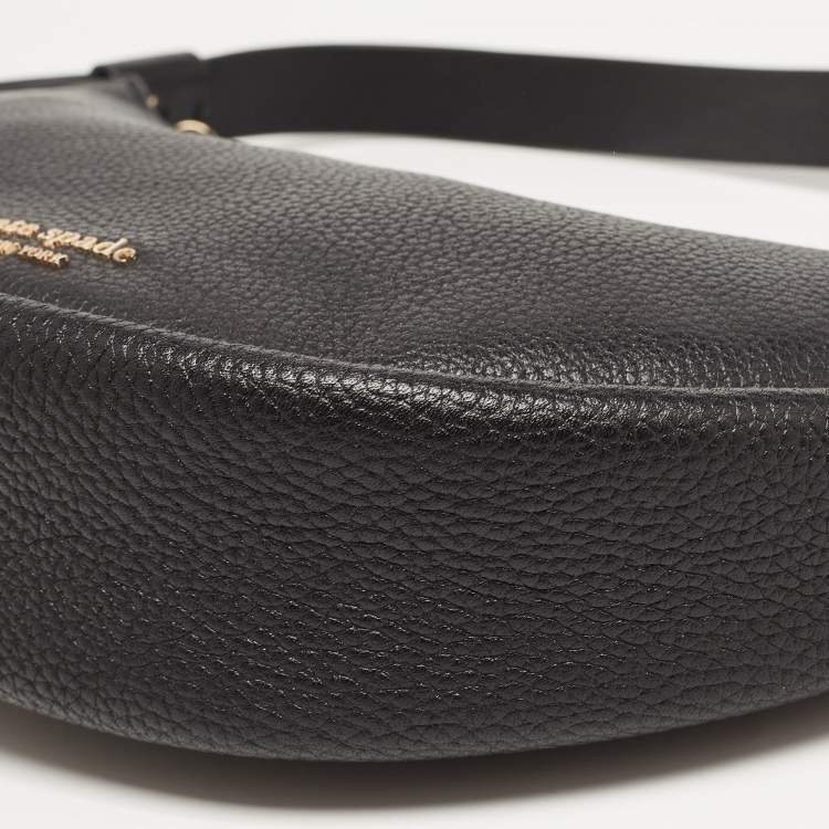 Pre Owned Kate Spade Black Leather Smile Shoulder Bag