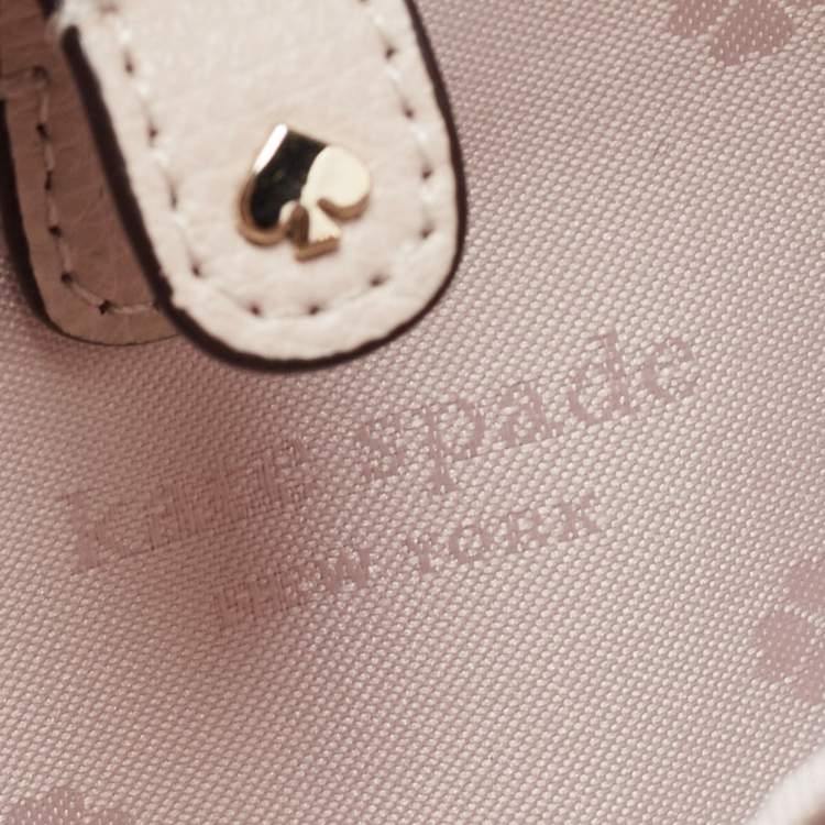 Pre Owned Kate Spade Tri Color Leather Double Zip Crossbody Bag
