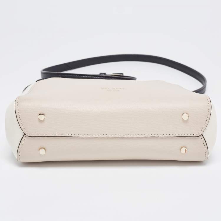 Pre Owned Kate Spade Tri Color Leather Double Zip Crossbody Bag