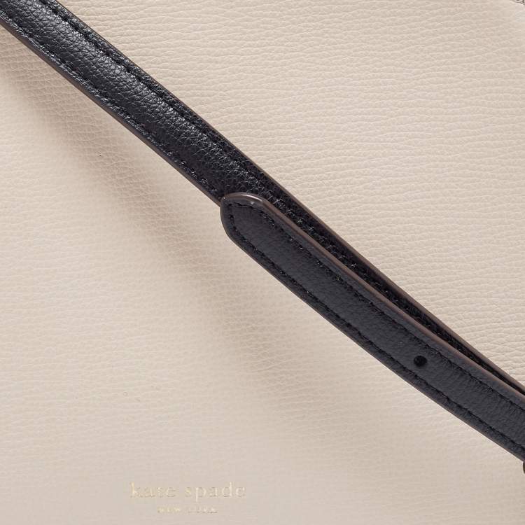 Pre Owned Kate Spade Tri Color Leather Double Zip Crossbody Bag