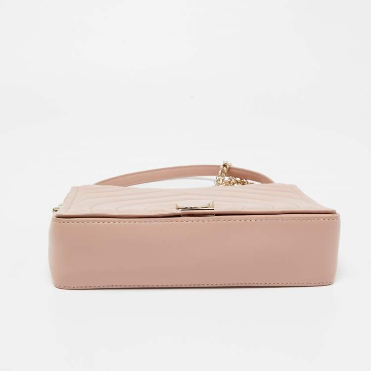 مملوكة مسبقًا Kate Spade Flapper Pink Leather Medium Convertible Amelia Chain Shoulder Bag