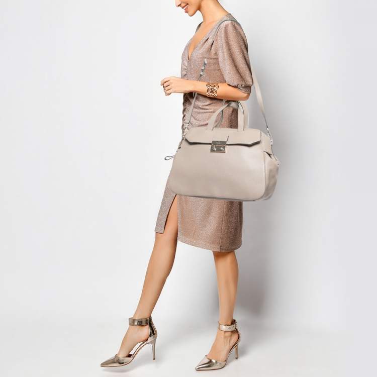 Pre Owned Kate Spade Beige Leather Alice Street Adriana Satchel