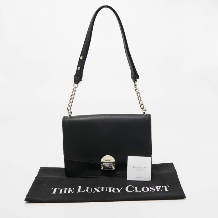 Pre Owned Kate Spade Black Leather Neve Shoulder Bag