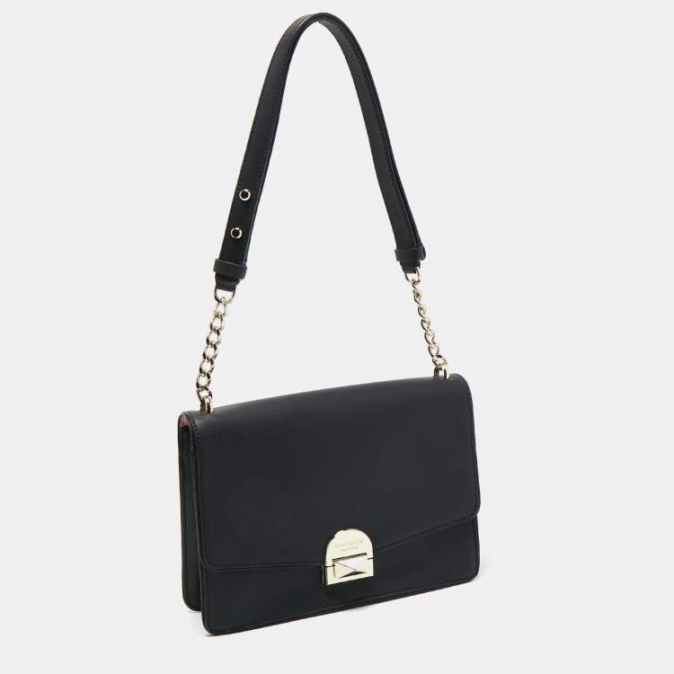 Pre Owned Kate Spade Black Leather Neve Shoulder Bag
