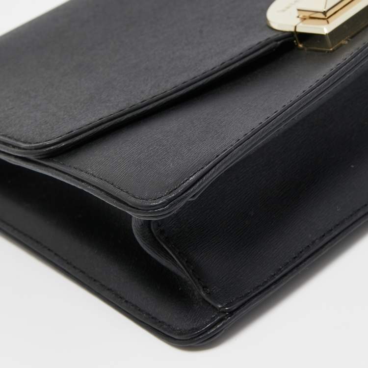 Pre Owned Kate Spade Black Leather Neve Shoulder Bag