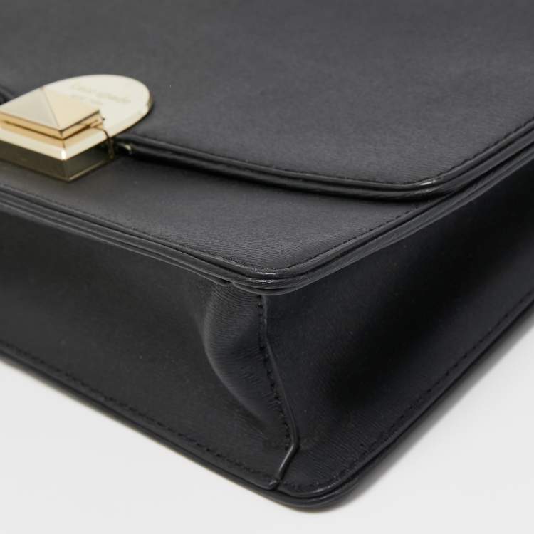 Pre Owned Kate Spade Black Leather Neve Shoulder Bag
