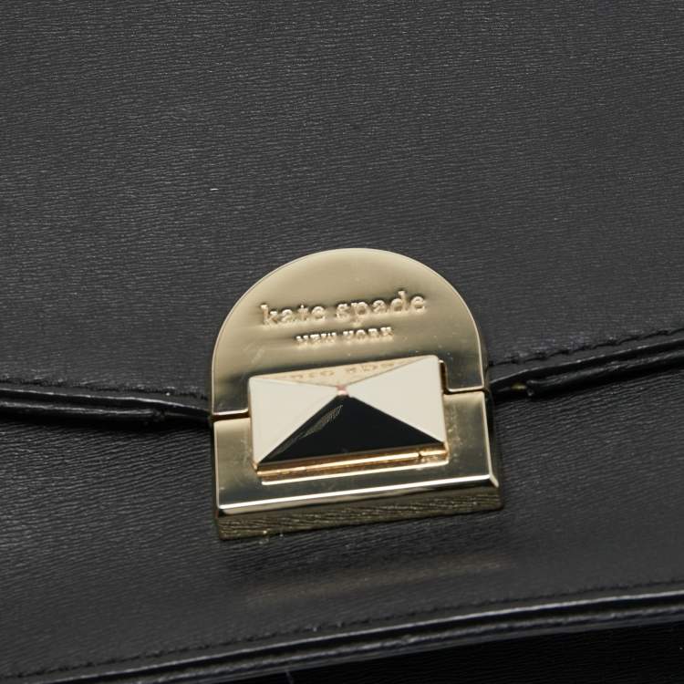 Pre Owned Kate Spade Black Leather Neve Shoulder Bag