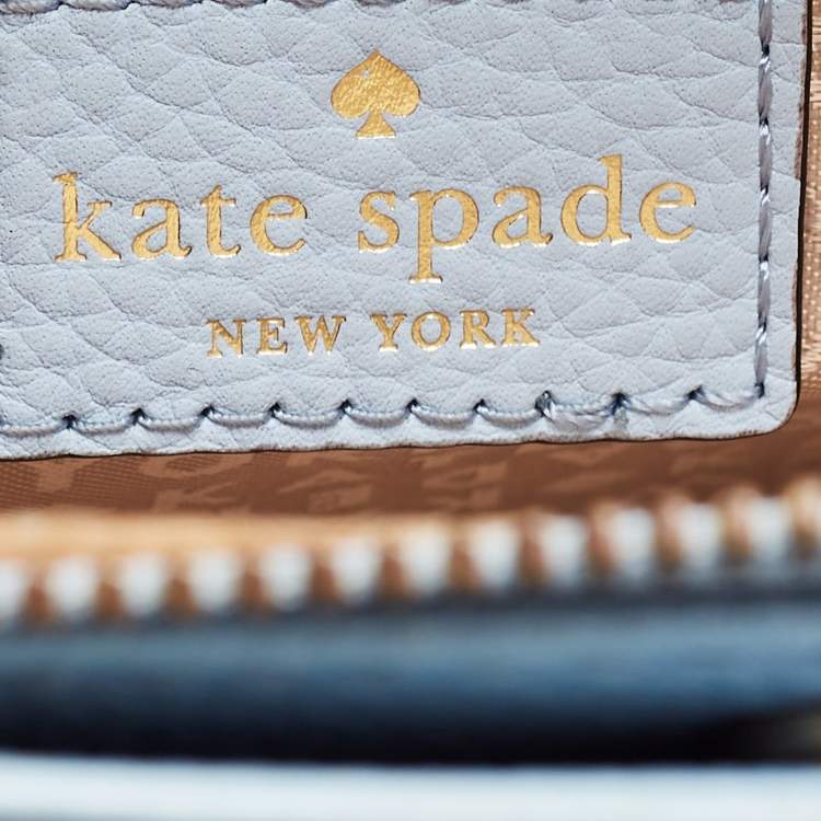 Pre Owned Kate Spade Light Blue Leather Mulberry Street Leighann Tote