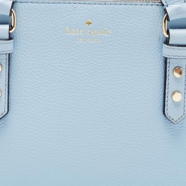 Pre Owned Kate Spade Light Blue Leather Mulberry Street Leighann Tote