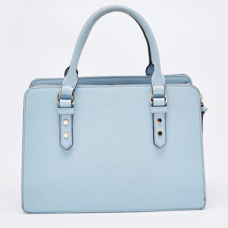 Pre Owned Kate Spade Light Blue Leather Mulberry Street Leighann Tote