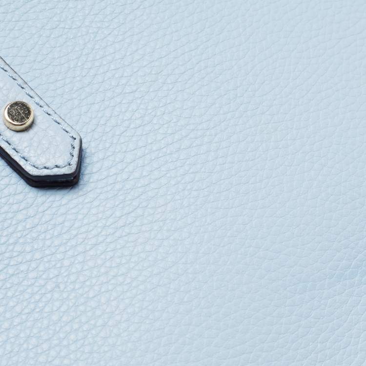 Pre Owned Kate Spade Light Blue Leather Mulberry Street Leighann Tote
