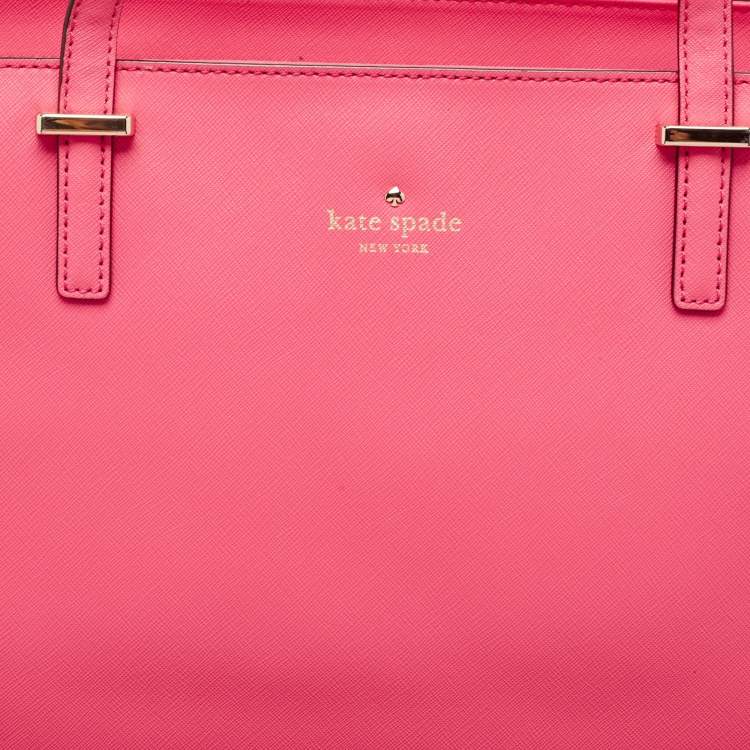 Pre Owned Kate Spade Pink Leather Cedar Street Harmony Tote