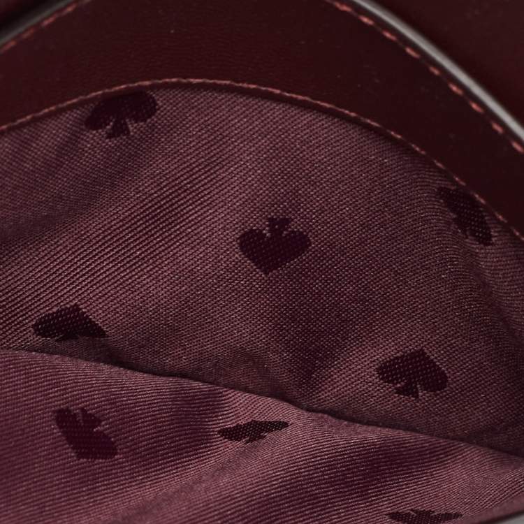 Pre Owned Kate Spade Burgundy Saffiano Leather Leila Continental Wallet