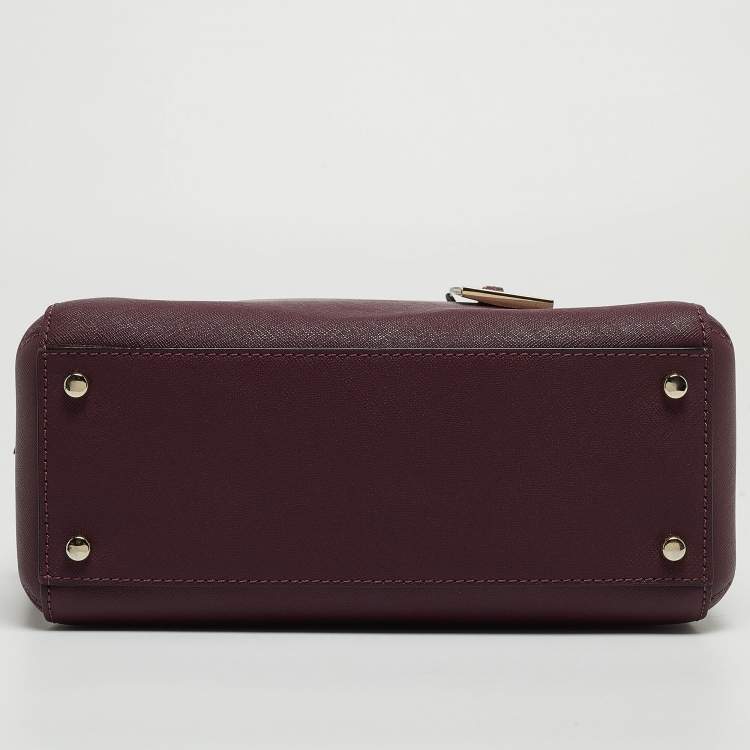 Pre Owned Kate Spade Burgundy Saffiano Leather Cameron Street Lane Satchel