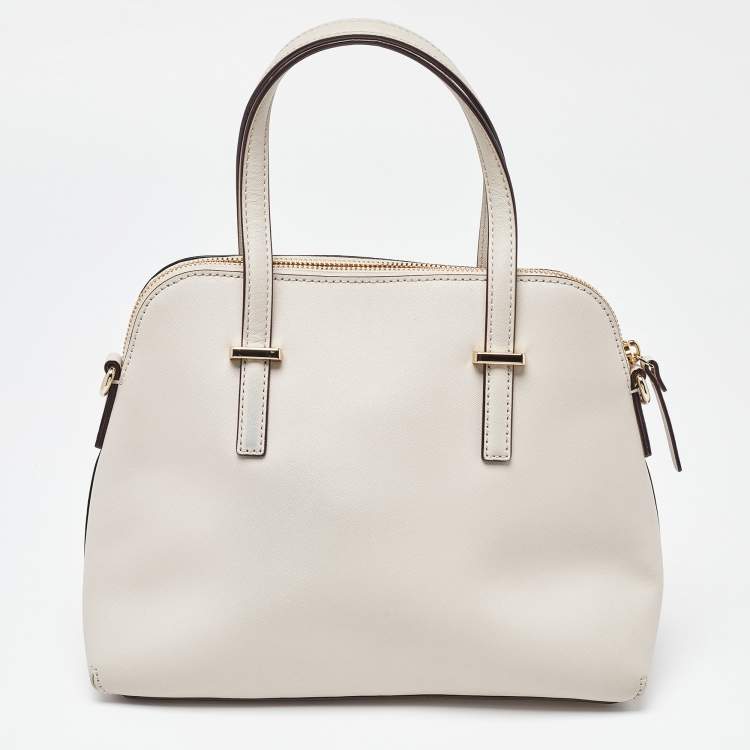 Pre Owned Kate Spade Grey Leather Cedar Street Maise Satchel