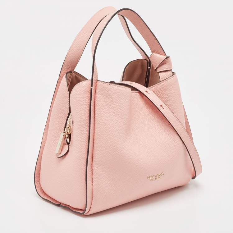 Pre Owned Kate Spade Pink Leather Knott Crossbody Shoulder Bag