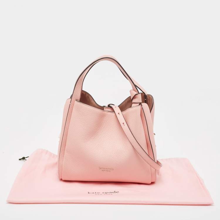 Pre Owned Kate Spade Pink Leather Knott Crossbody Shoulder Bag