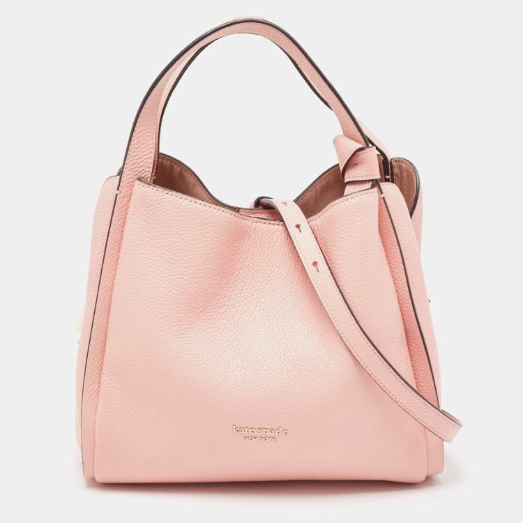 Pre Owned Kate Spade Pink Leather Knott Crossbody Shoulder Bag