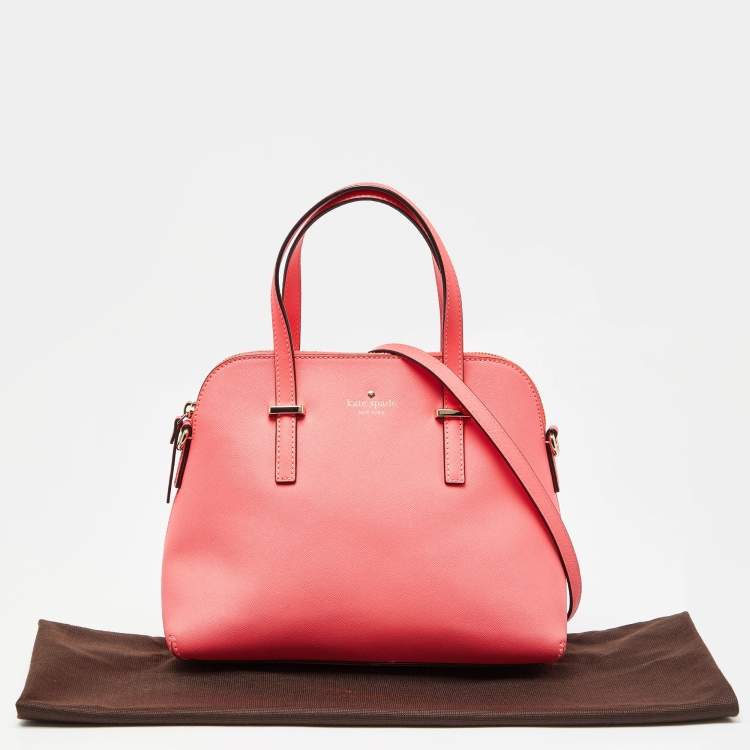 Pre Owned Kate Spade Neon Pink Leather Cedar Street Maise Satchel