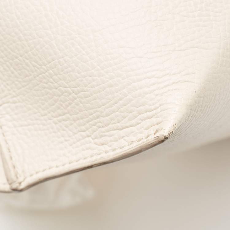 Pre Owned Kate Spade Off-white Leather Foster Court Tasha Tote