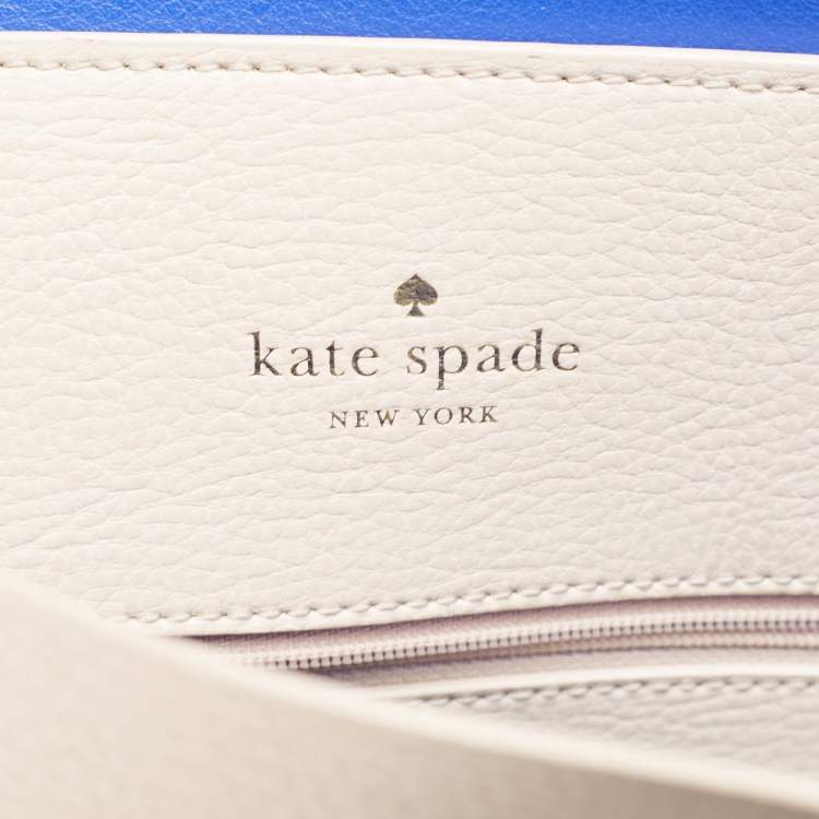 Pre Owned Kate Spade Off-white Leather Foster Court Tasha Tote