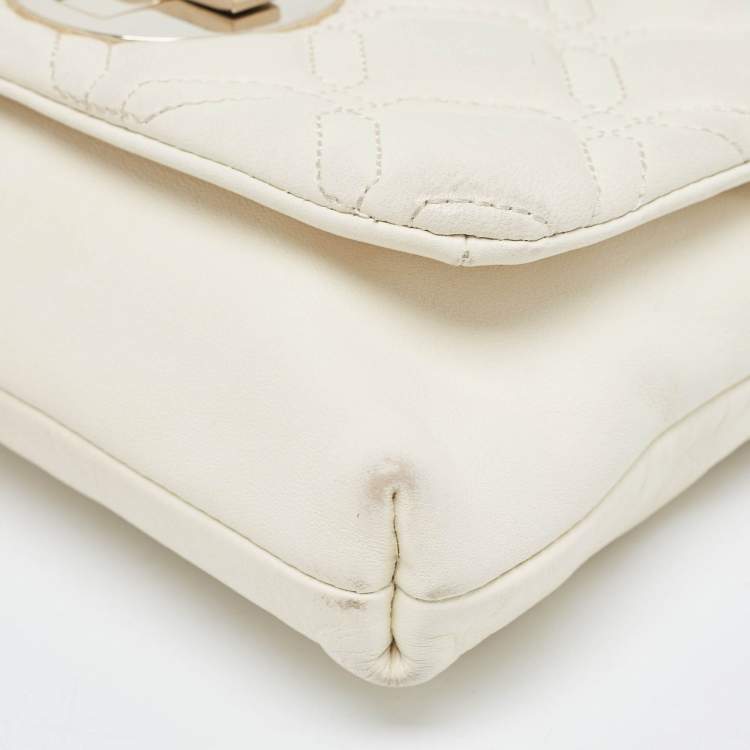 Pre Owned Kate Spade Off White Leather Astor Court Naomi Crossbody Bag